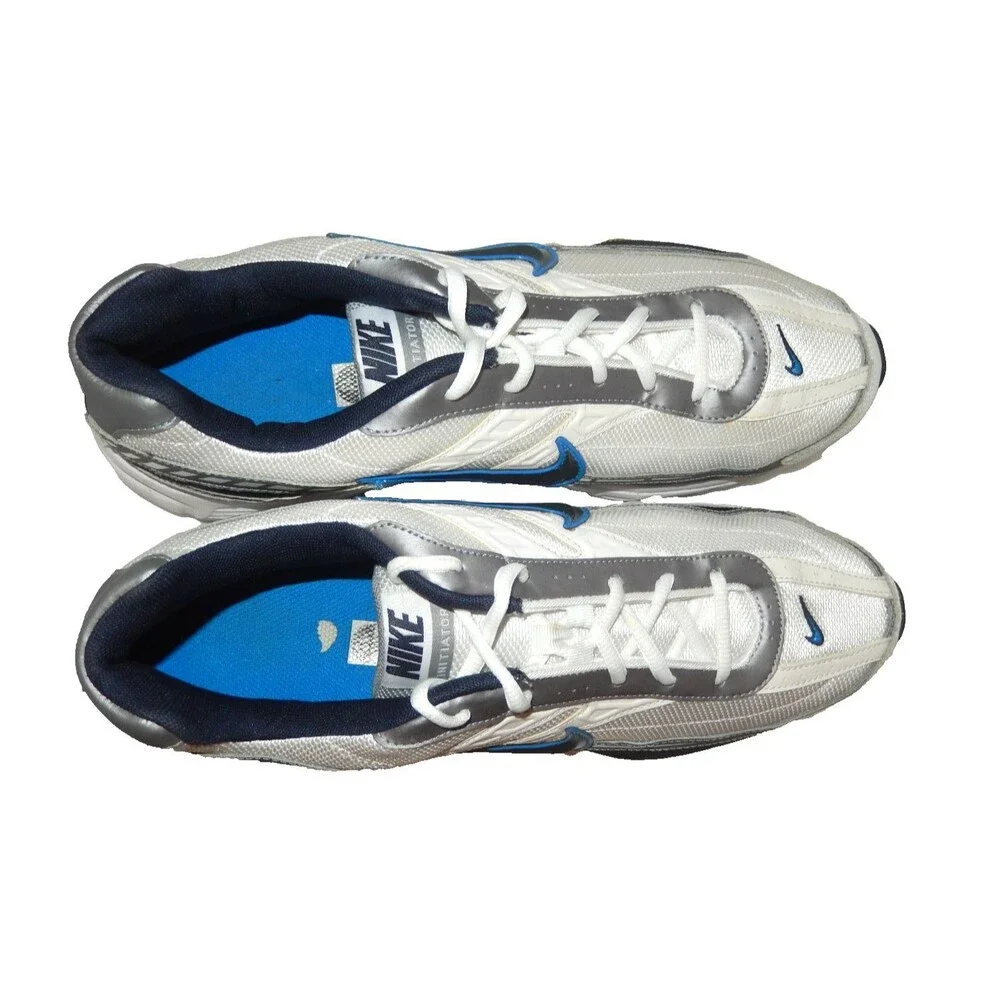 Nike Initiator Running Shoes Sneakers Men's 13 White Obsidian Metallic Gray